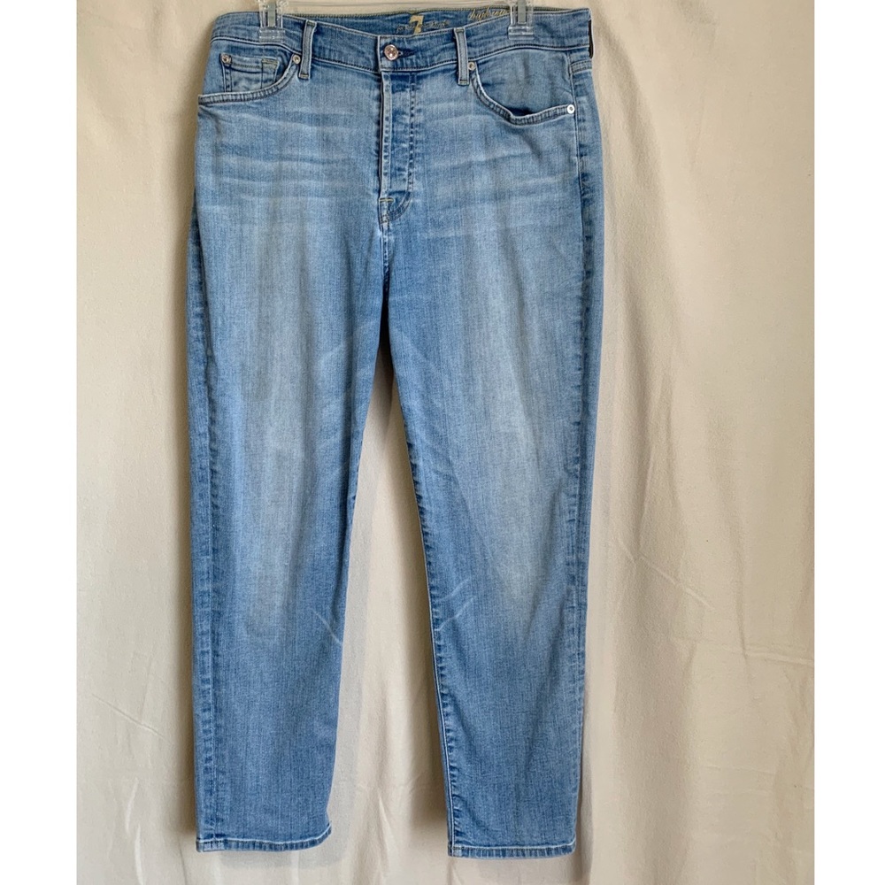 7 For All Mankind Jeans Women 32 Josefina High Waist Button Fly 34x26